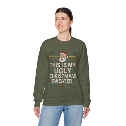 Christmas Santa 'This Is My Ugly Sweater' Crewneck Sweatshirt