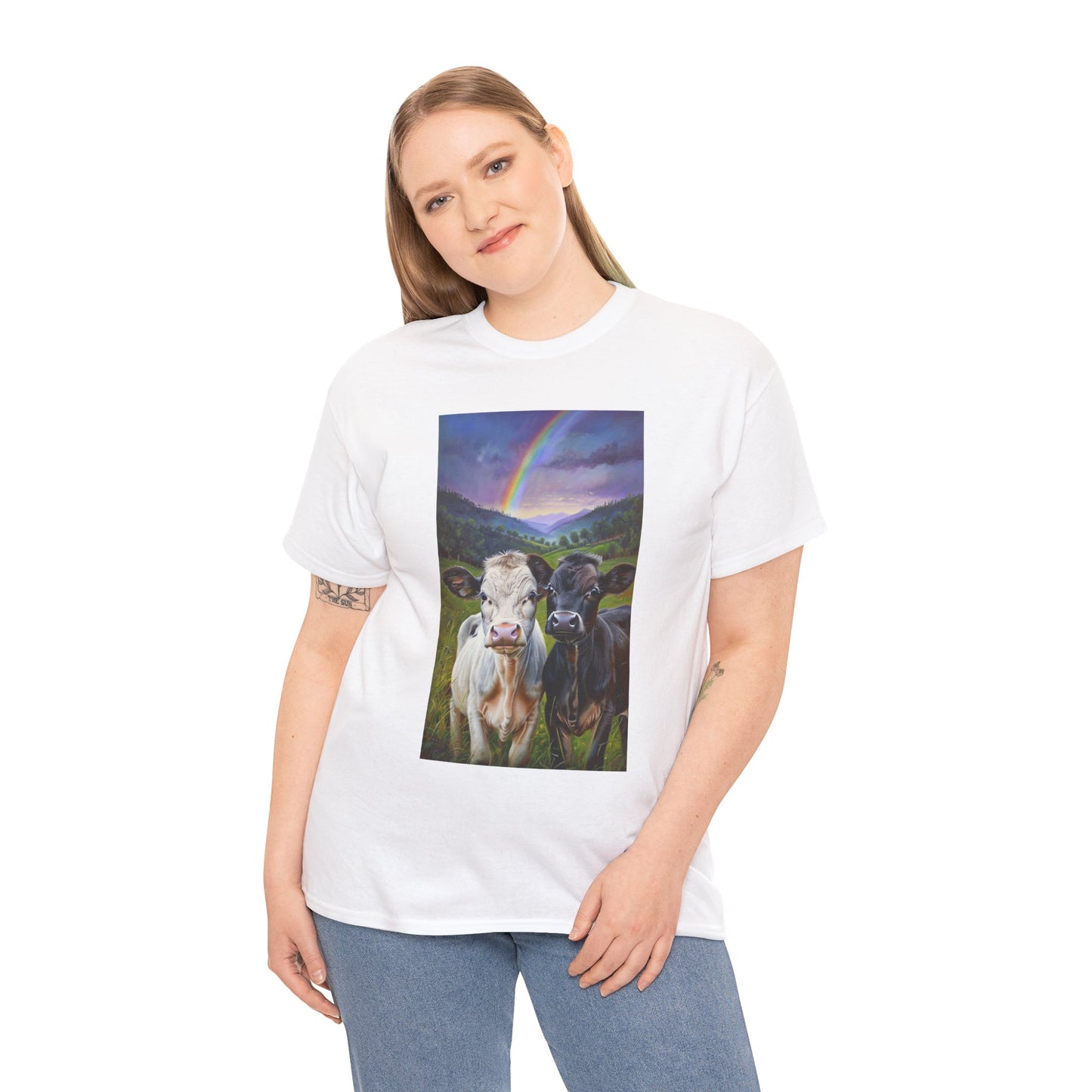 Rainbow Cow Tee