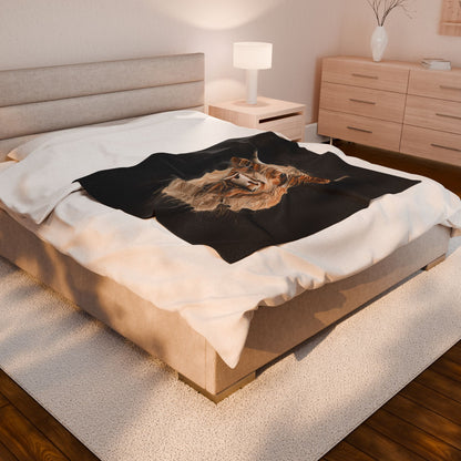 Highland Cow Plush Blanket