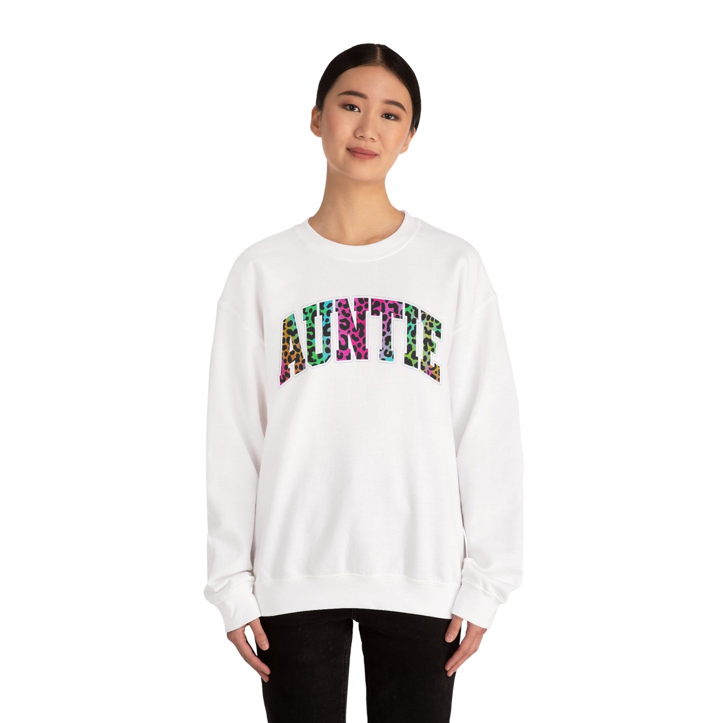 Auntie Neon Animal Print Sweatshirt