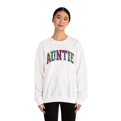 Auntie Neon Animal Print Sweatshirt