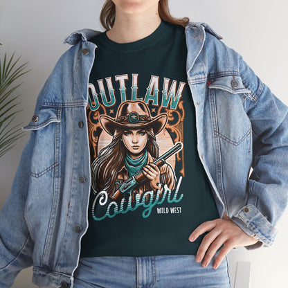 Wild West Outlaw Cowgirl Tee