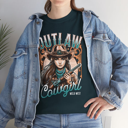 Wild West Outlaw Cowgirl Tee