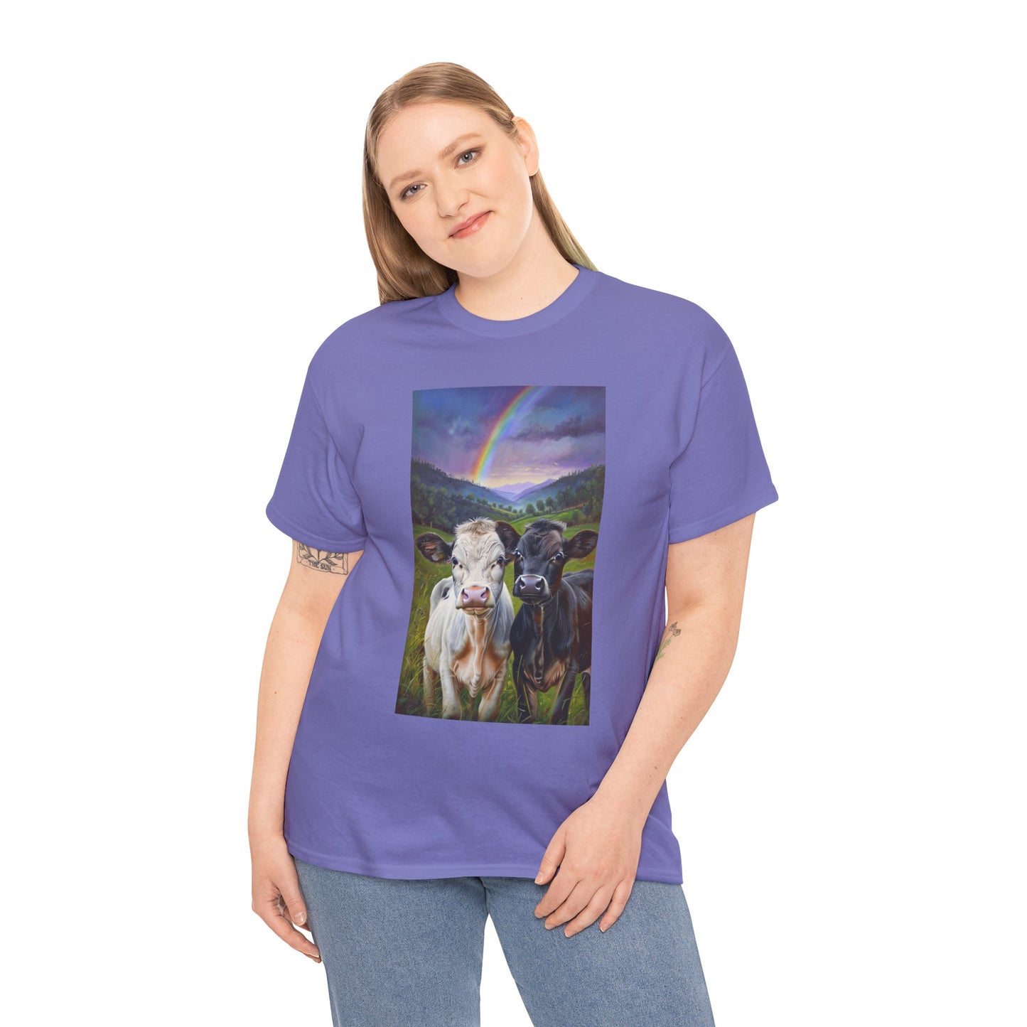 Rainbow Cow Tee