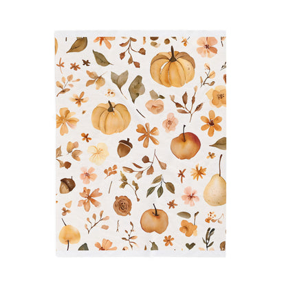 Cozy Autumn Floral Blanket